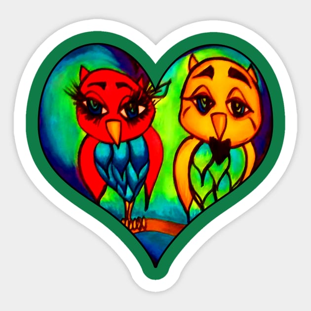 Golden Owl love Sticker by artbyomega